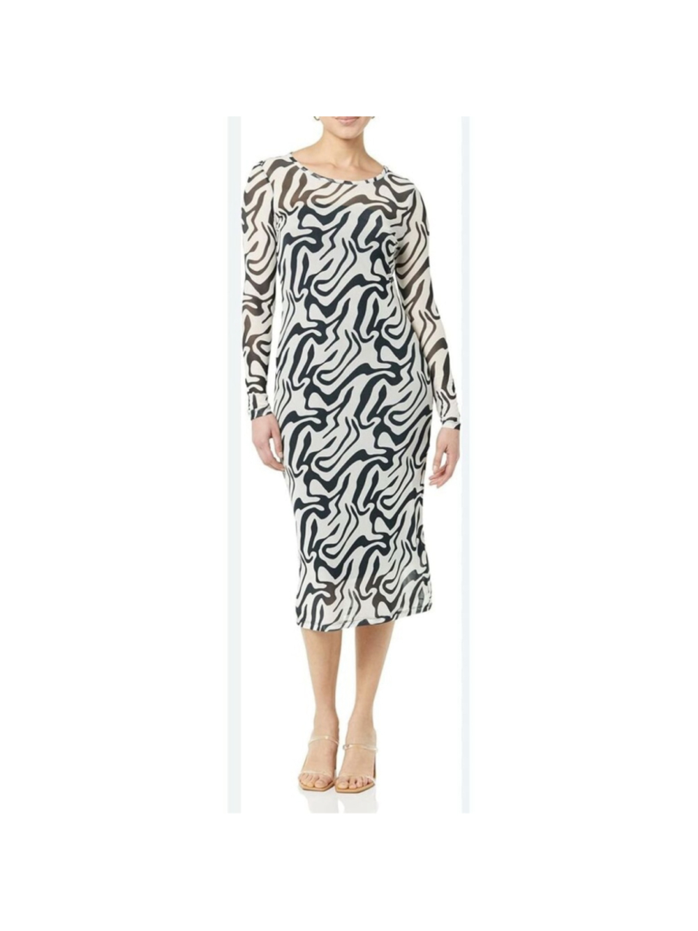 NEW TEREA Women's Kenzie Mesh Midi Dress & Slip 2X